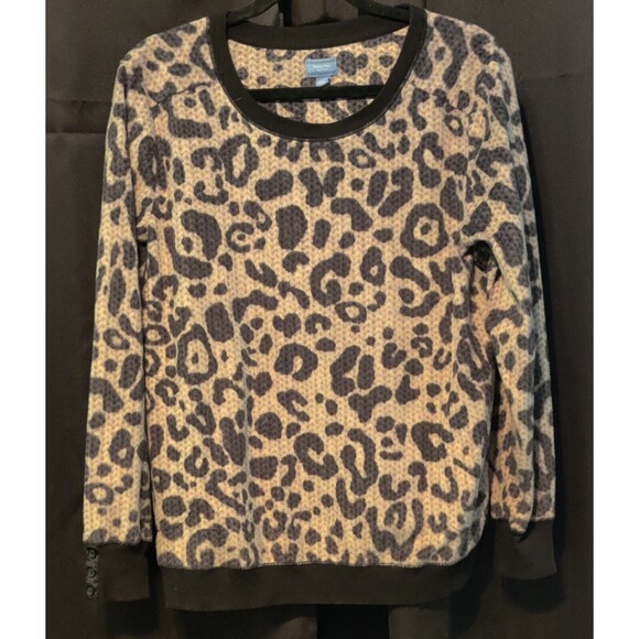 Simply Vera Wang Womens Long‎ Sleeve Pullover Leopard Print Sweater Size XL - Picture 2 of 11